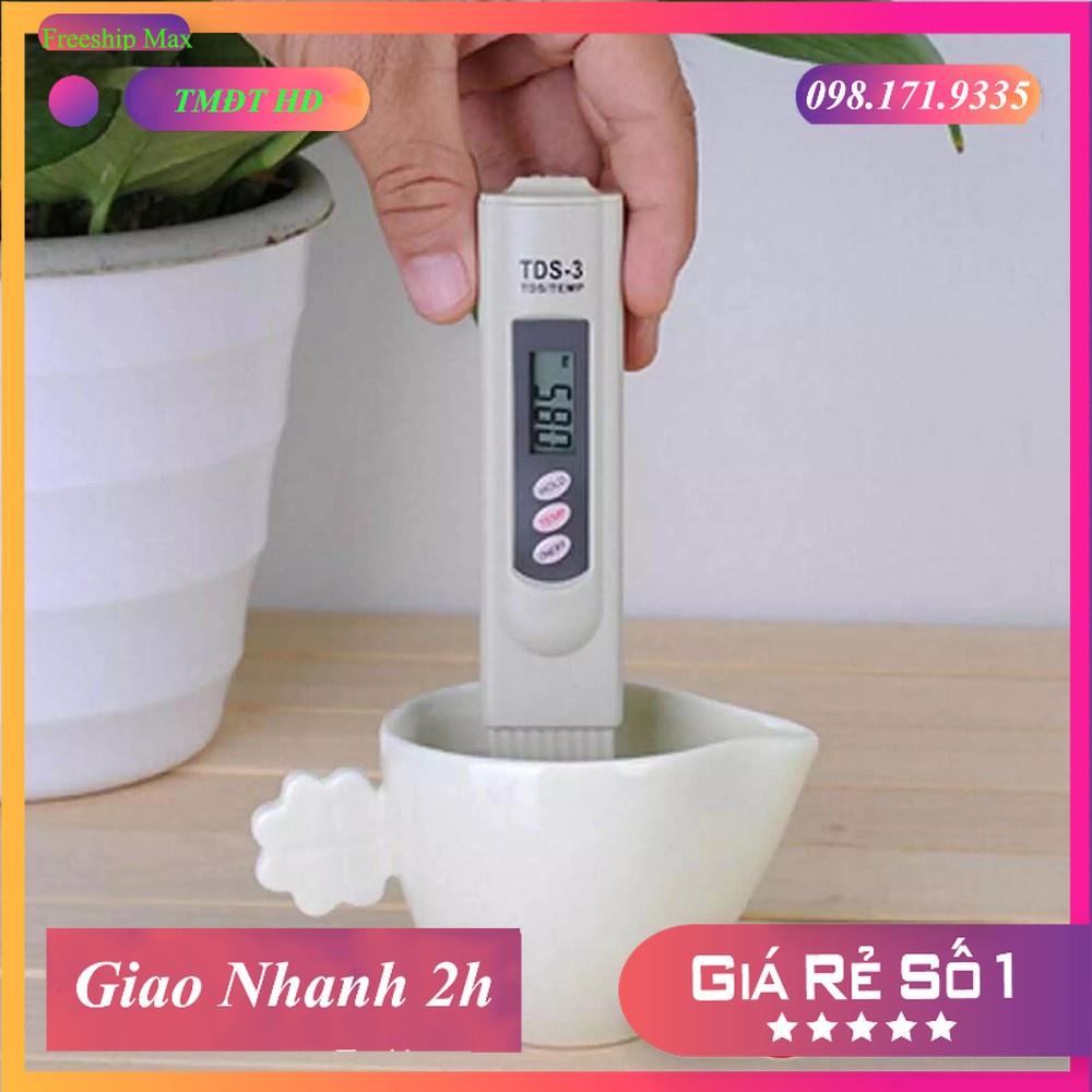 Máy đo độ cứng nước kiểm tra phân tích chất lượng nước cầm tay TDS-3 - Bảo hành uy tín