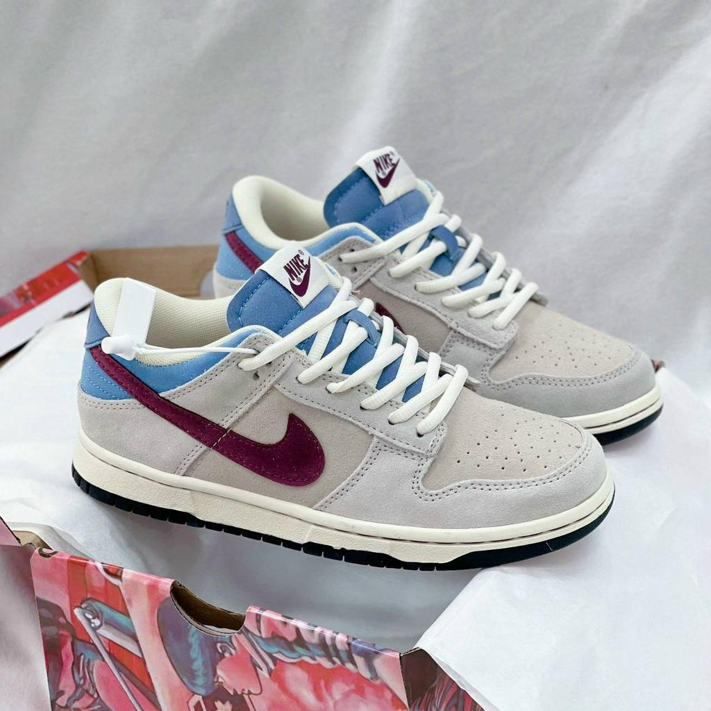 Giày Jordan SB Dunk xám nỉ kem hồng mới, giày JD SB tím xám xanh thấp cổ cao cấp