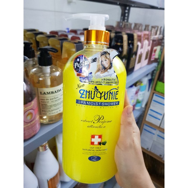 Sữa tắm thơm và trắng mịn da ZHUYUNIE whitening beatyful spa moist shower 1000ML