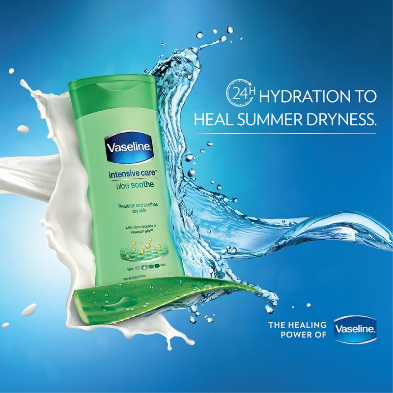 Dưỡng thể Vaseline intensive care 725ml - xanh lá