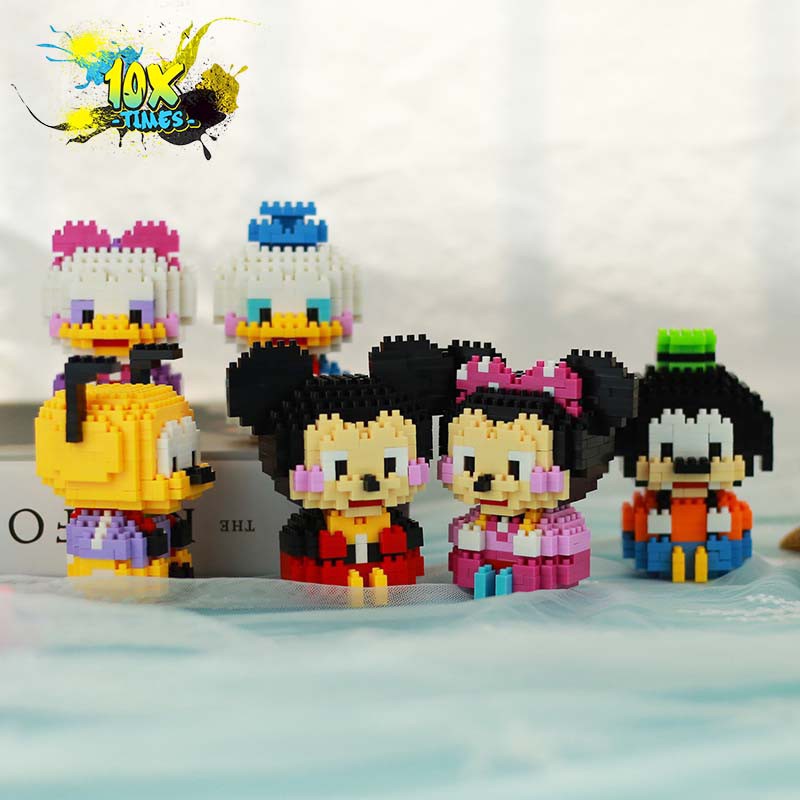 Lego nano 3D mô hình lắp ghép đồ chơi  disney vịt donald, chuột mickey lego sáng tạo trẻ em, quà tặng sinh nhật