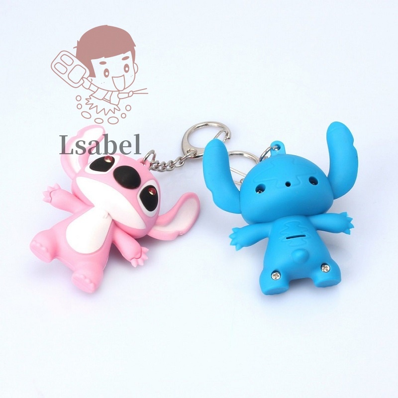 Móc Khóa Hình Lilo Và Stitch Hoạt Hình Có Đèn Led