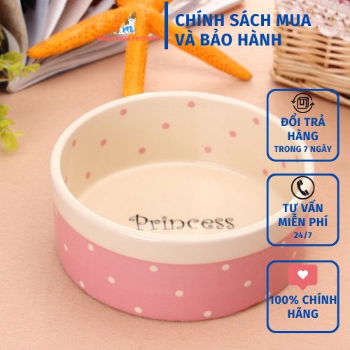 Bát ăn cho mèo, chó Prinsess bằng gốm sứ cao cấp