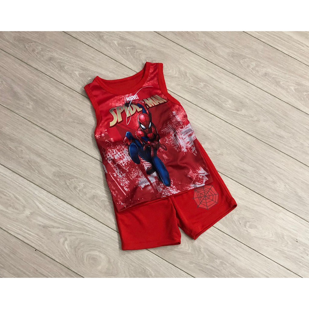 Bộ ba lỗ siêu nhân spiderman cho bé trai 2-6 tuổi hàng quảng châu chất đẹp