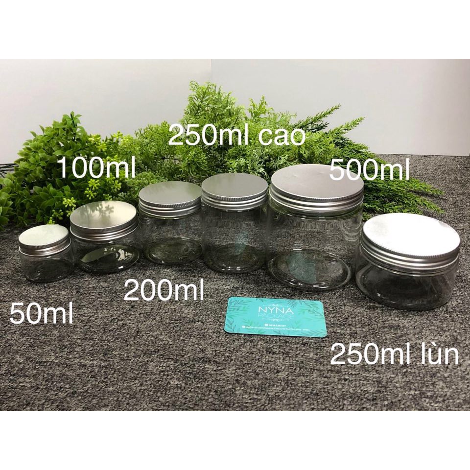 Hủ PET nắp nhôm Có lót - 100ml