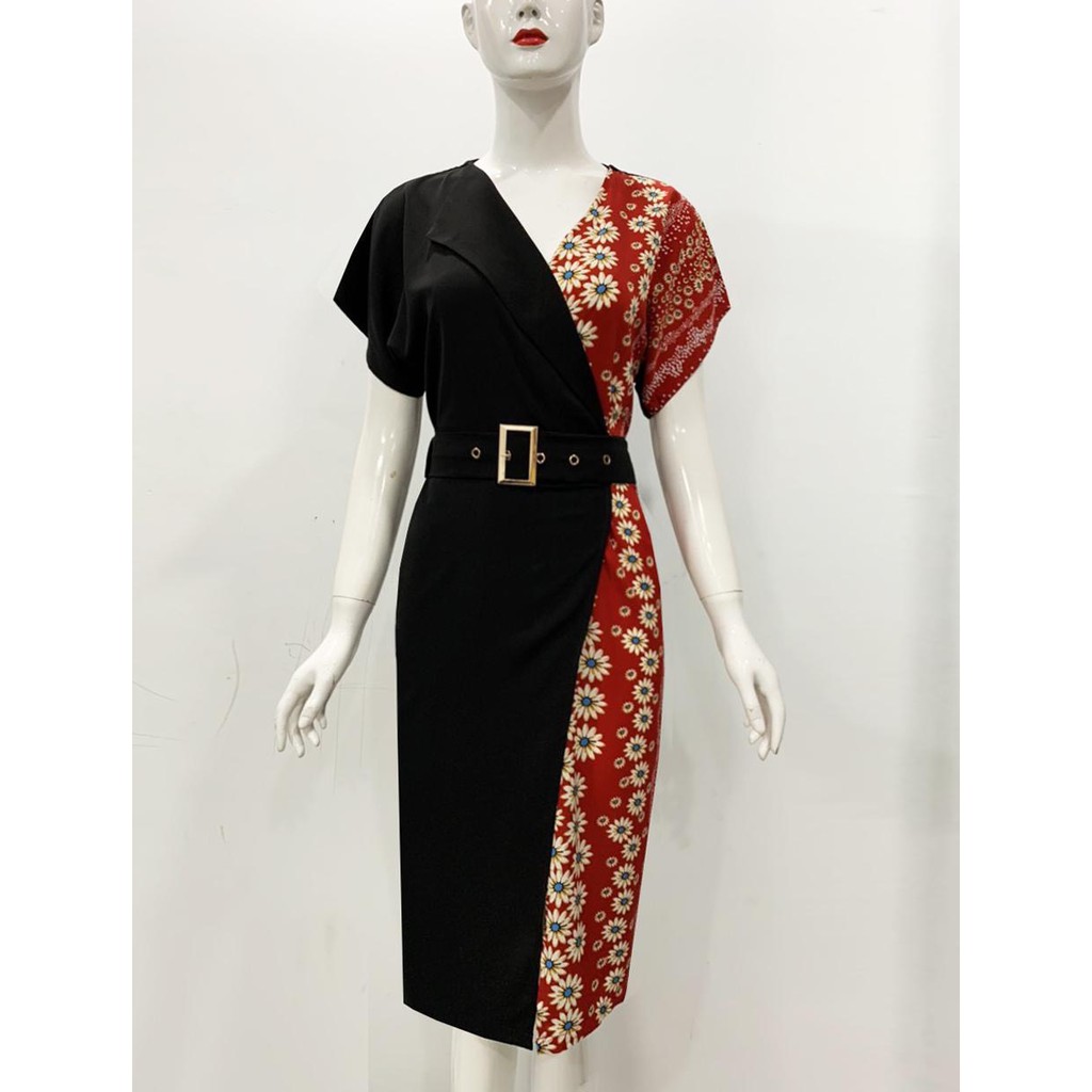 Đầm Ôm Cổ Vest Kèm Nịt ANN2136 | BigBuy360 - bigbuy360.vn