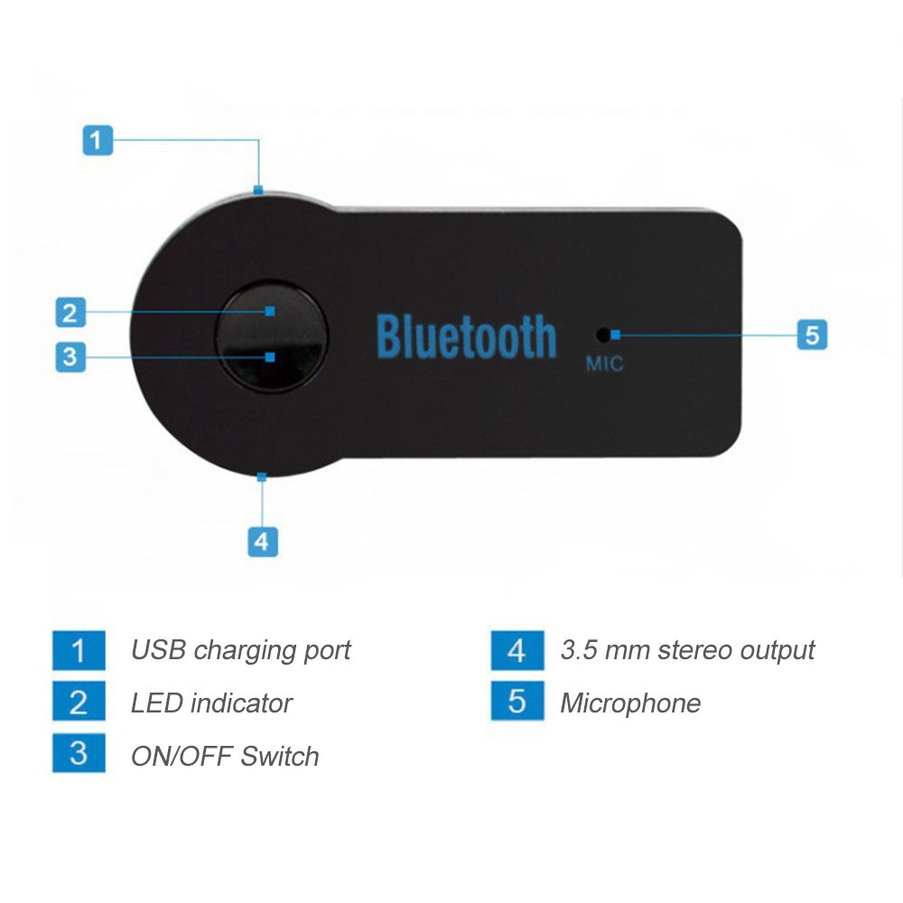 ✠✳✒【ready】 Bluetooth 4.0 Audio Receiver Transmitter 3.5mm AUX Stereo Adapter for PC TV PSP Phone Ipad Video Player lo