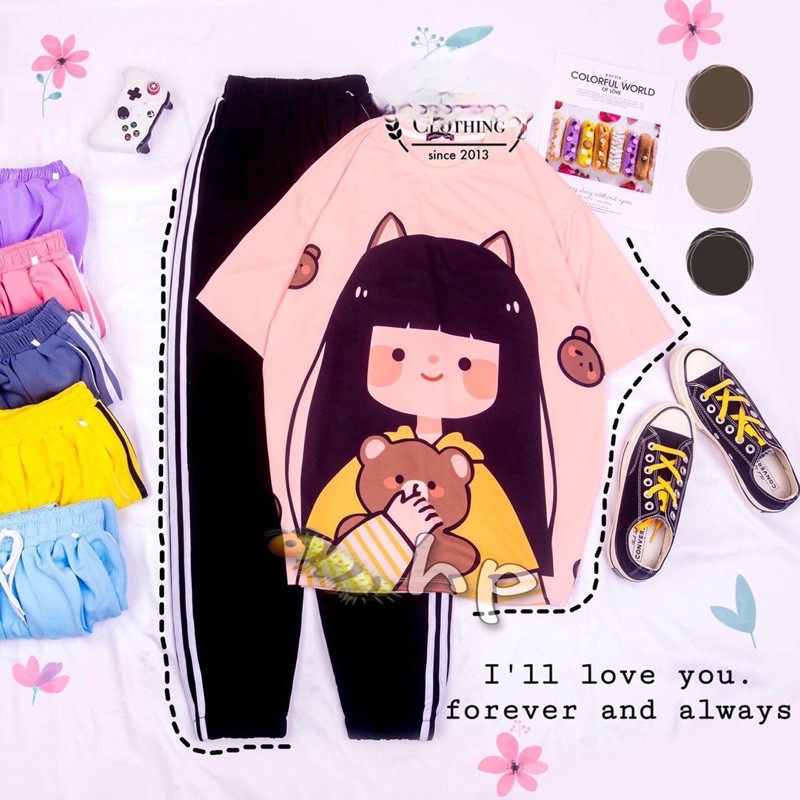 Sét bé gái tai mèo tici + quần TH6