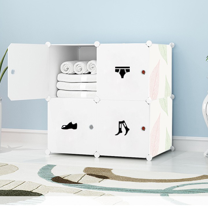 [HOT] Tủ Lắp Ghép Đa Năng 4 ngăn tặng chốt và búa