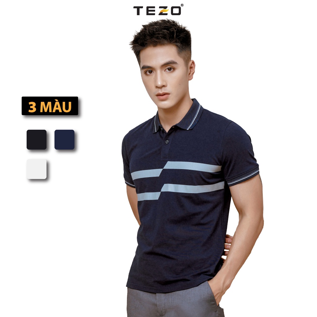 Áo polo nam Tezo phối màu lịch sự trẻ trung năng động 2112APCT07
