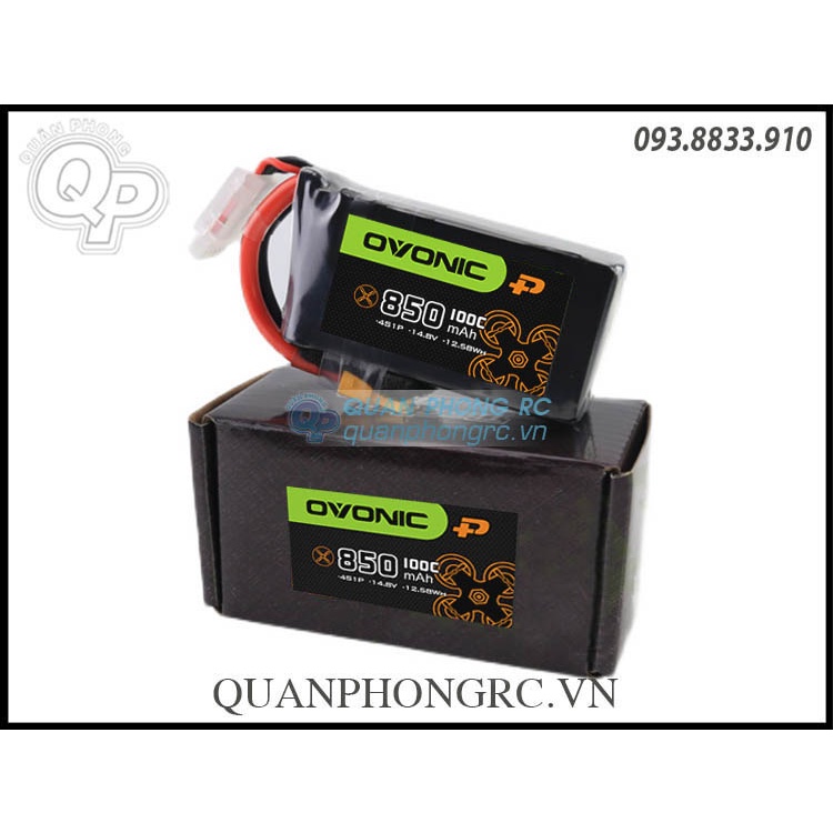 Pin Ovonic 850mAh 4S 100C 14.8V LiPo Battery XT30 Plug