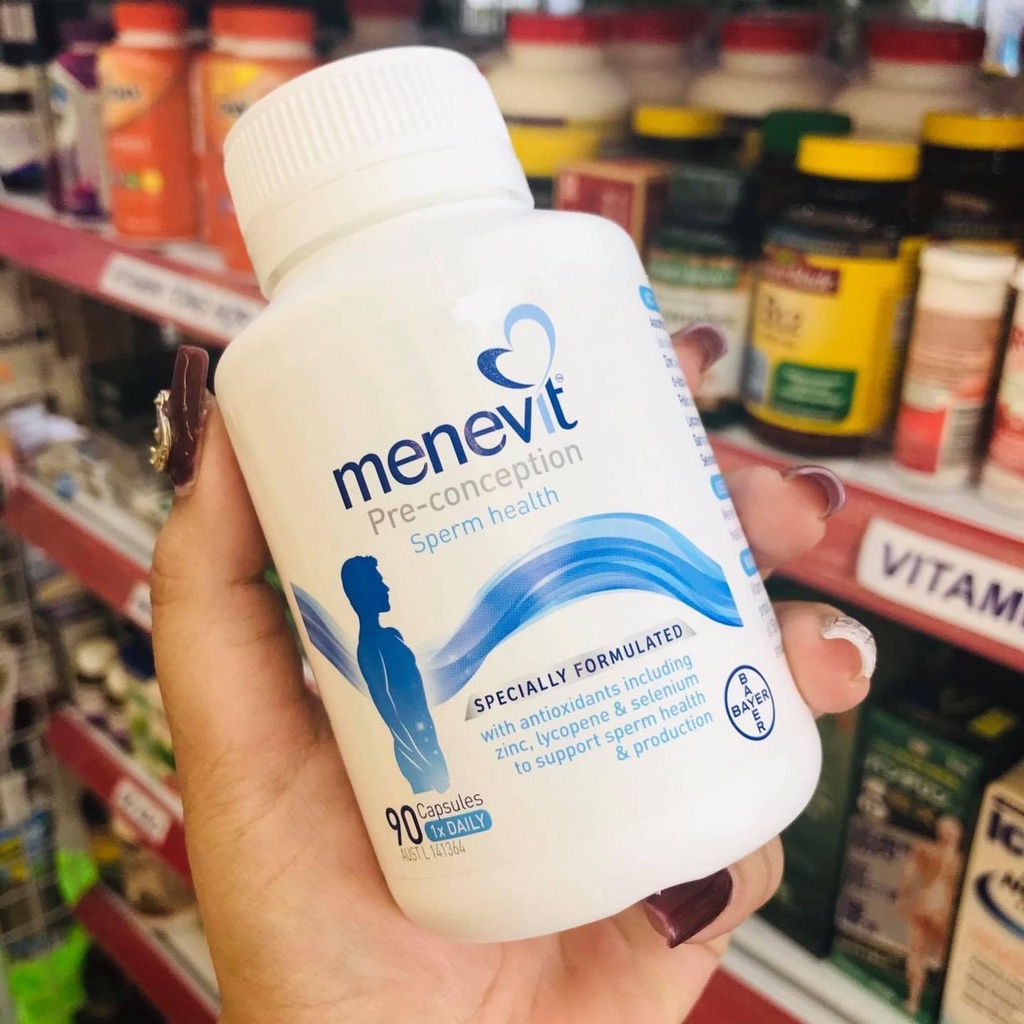 Viên Uống Tăng Chất Lượng Tinh Trùng Menevit,Hàng Chuẩn Úc Đi Air