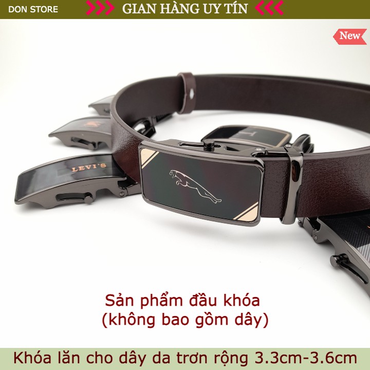 Mặt Khóa Thắt Lưng Nam Kiểu Con Lăn Cho Dây Da Trơn (Hàng loại 1 dày dặn, bền bỉ) cho dây 3.3-3.6cm