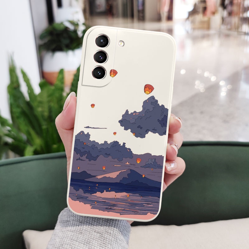 Ốp Điện Thoại Hình Phong Cảnh Anime Cho Samsung Galaxy S21 S20 FE Ultra Plus