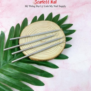 Cây cạo phá gel loại inox - cây cạo sơn gel móng đầu tam giác