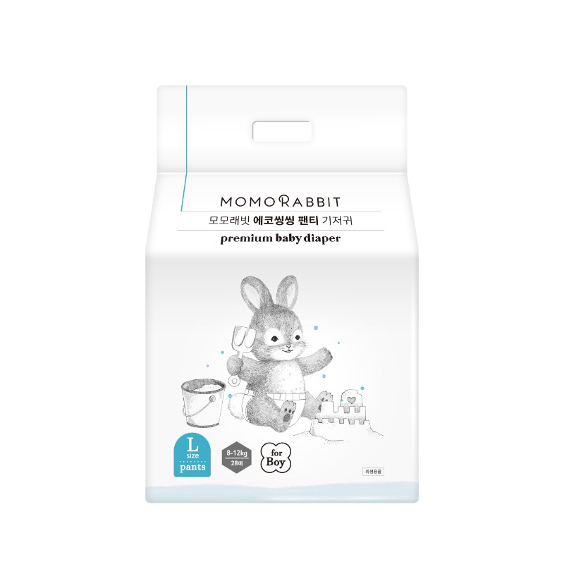 Bỉm Quần Bé Trai MOMO RABBIT Size L 812kg 28 Miếng