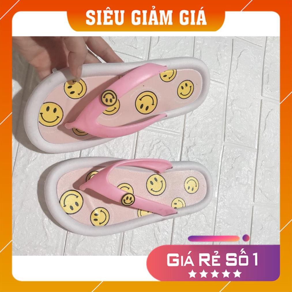 Dép xỏ ngón nữ, dép kẹp nữ họa tiết mặt cười, trẻ trung năng động mã ET187