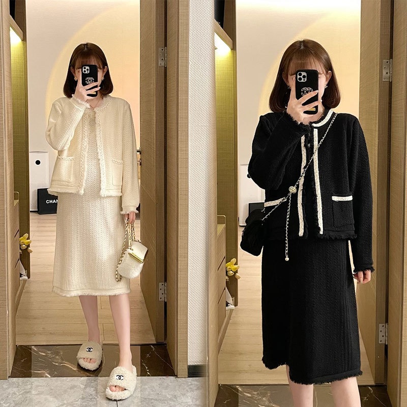 Set Dạ Len Dày Mặc Thu Đông Lịch Sự A2653