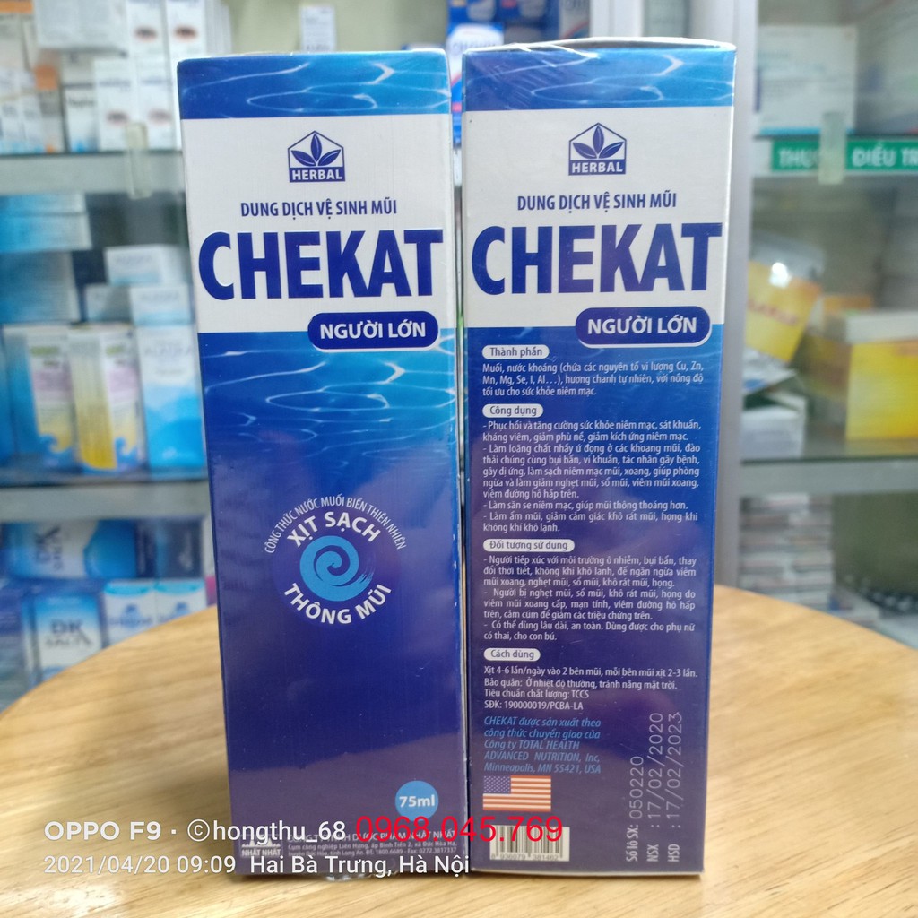 Nước xịt mũi CHEKAT chai 75ml