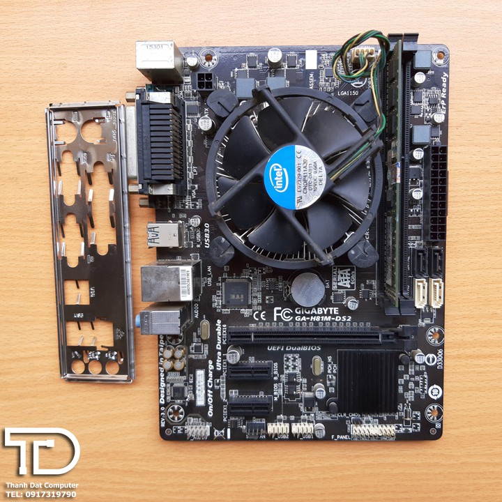 Combo main H81,chip i3 41xx, ram 4GB, fan zin chơi các loại game