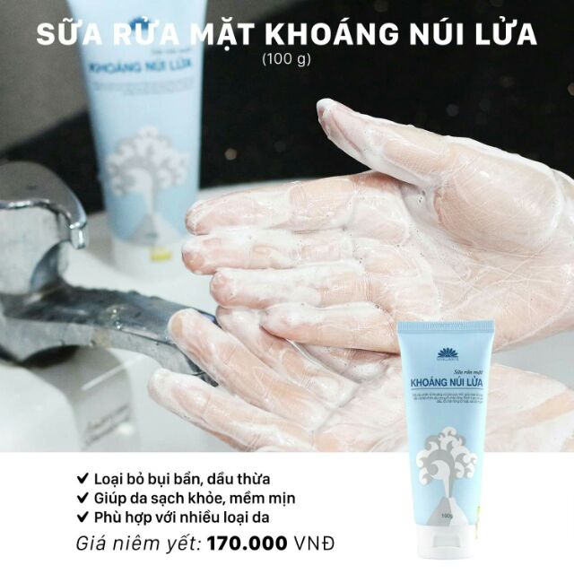 [ TẶNG QUÀ] SỮA RỬA MẶT KHOÁNG NÚI LỬA (100GR)