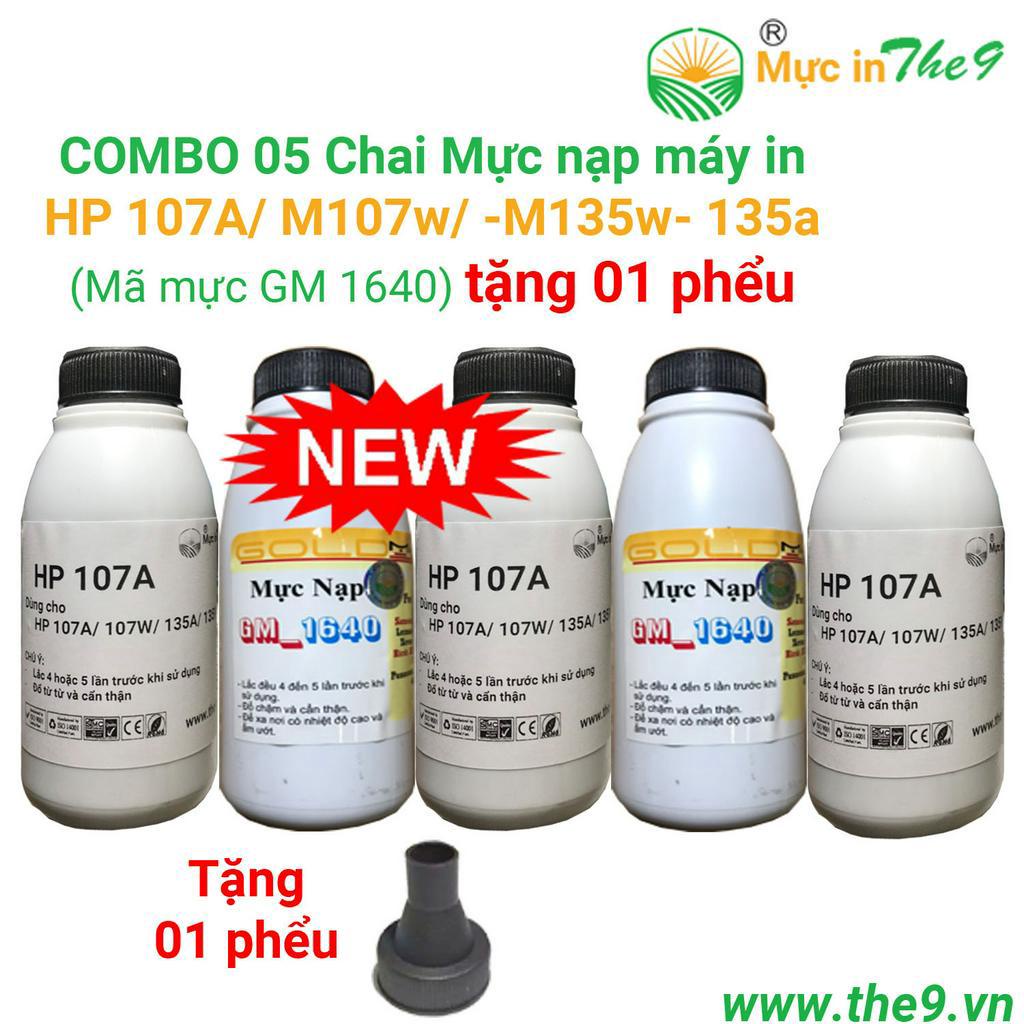 Tặng Phểu khi mua 03 chai mực Nạp máy in Hp 107A/ 107w/ W1107/ M135A/ M135w/ 137fnw  mới 100%