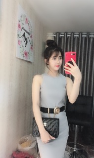 Váy body ba lỗ xẻ tà