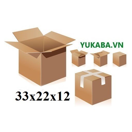 Combo 50 Thùng giấy carton 33x22x12