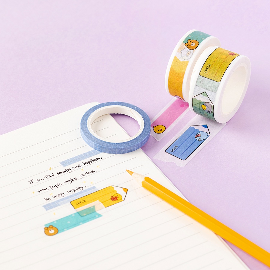 Set Băng Dán Giấy Trang Trí ARTBOX Hàn Quốc 3 Kiểu Họa Tiết Xinh Xắn