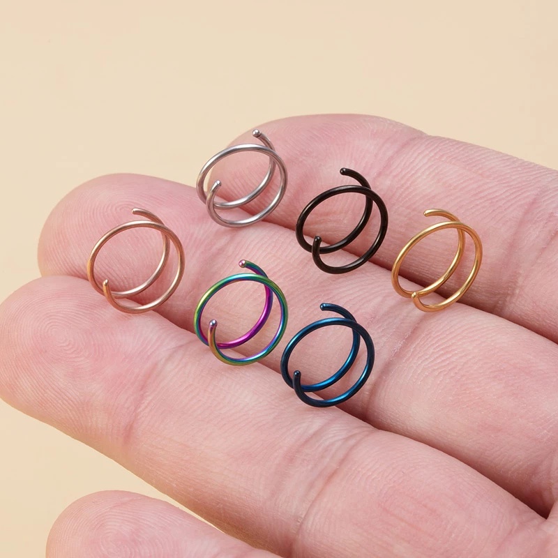 Khuyên Mũi Bằng Thép Không Gỉ Thiết Kế Đơn Giản Thời Trang