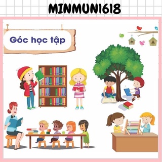 Tranh góc mầm non chất liệu decal  kích thước 100*80cm sắc nét đẹp Minmun1618