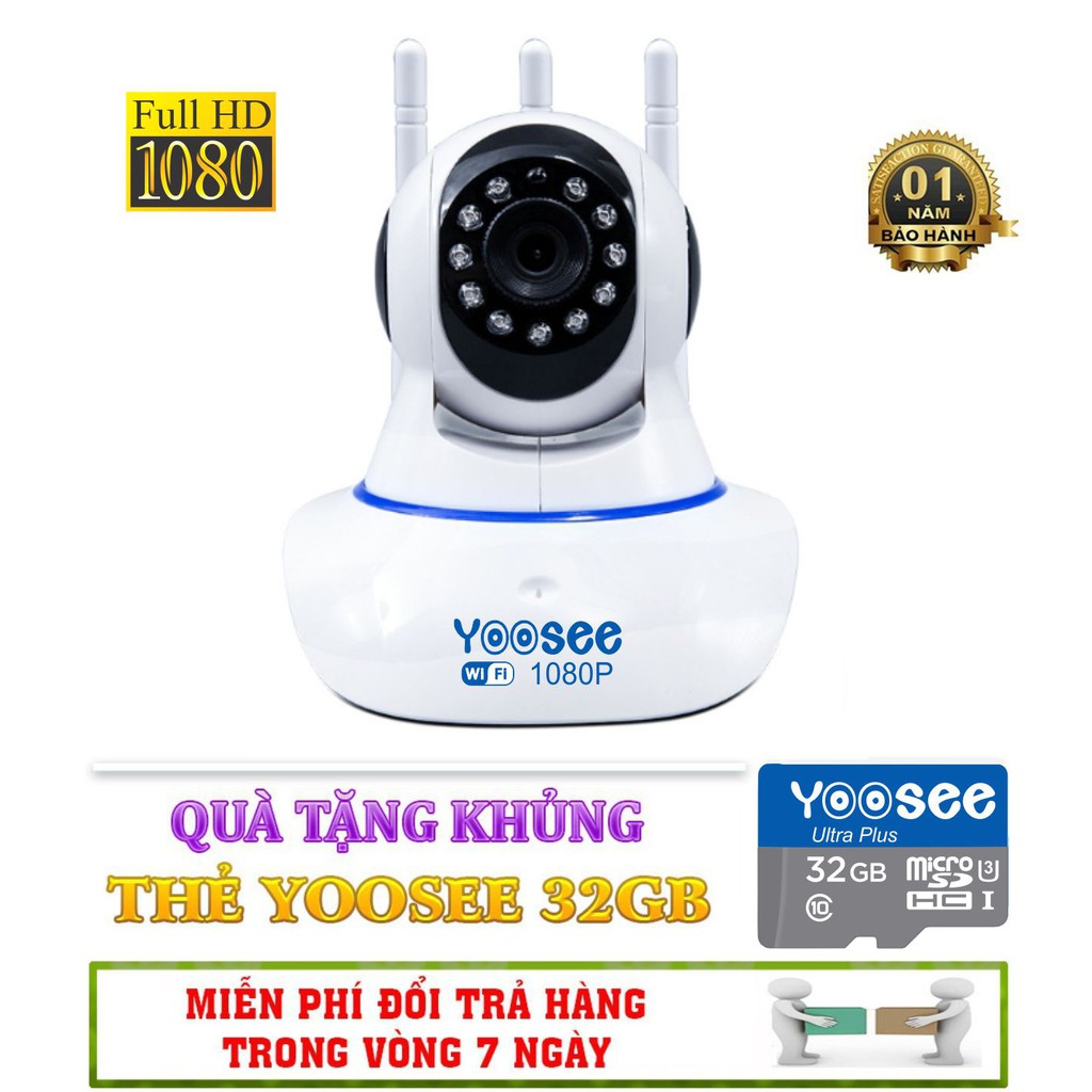 Camera IP YooSee 2.0mpx FHD1080P - 3 Anten kèm thẻ 32gb yoosee | BigBuy360 - bigbuy360.vn