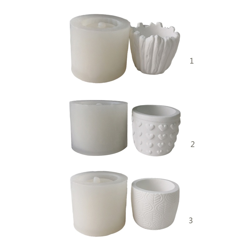 Khuôn Silicone Làm Chậu Hoa Hình Chiếc Lá / Trái Tim