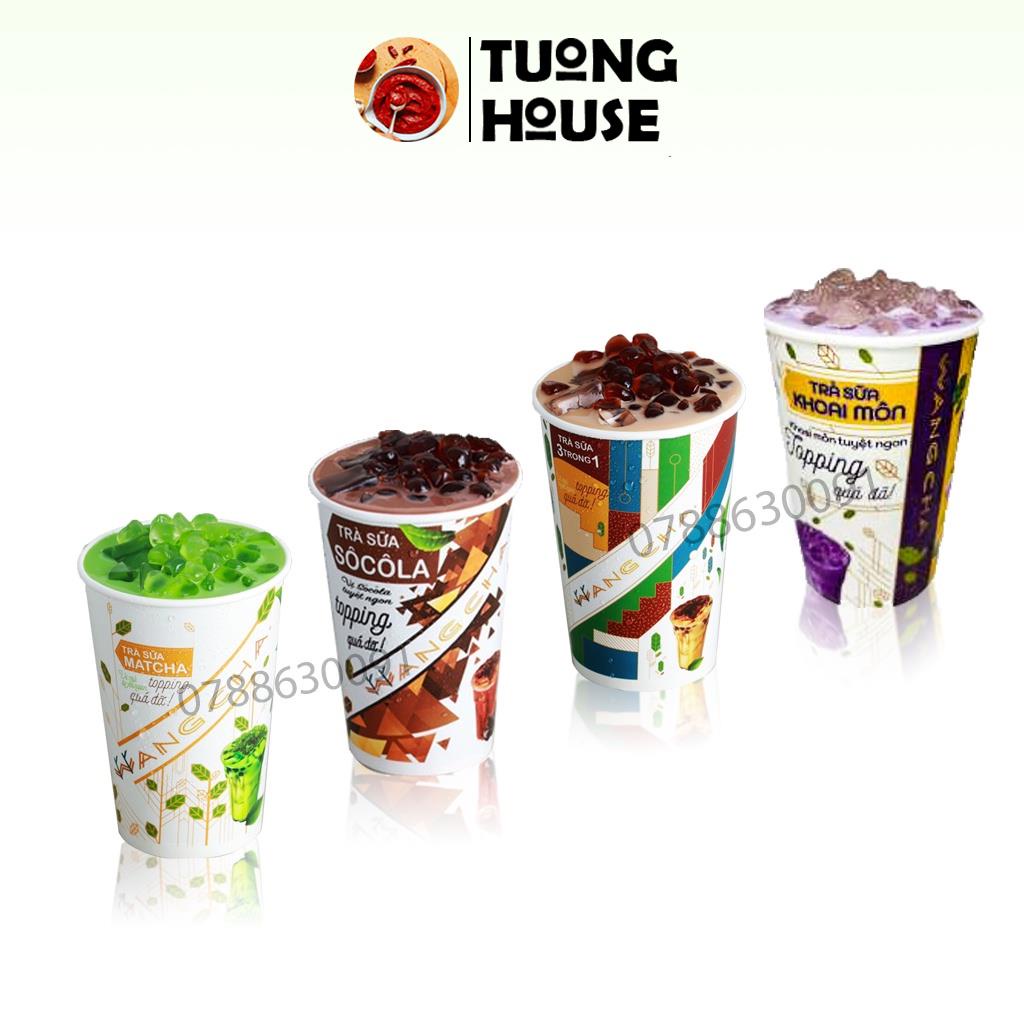 Ly Trà Sữa 3in1 WangCha nhiều vị Tặng Kèm 1 gói Topping 60g