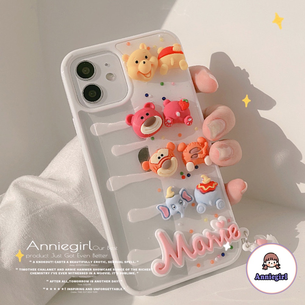 Ốp điện thoại tpu mềm hình gấu pooh 3D chống sốc cho iPhone 12 11 Pro Max X Xs Max Xr 8 7 Plus | BigBuy360 - bigbuy360.vn
