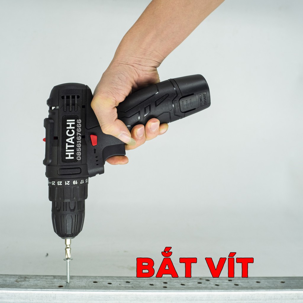 Máy Khoan Bắt Vít Hitachi 12V - Máy Bắt Vít Dùng Pin