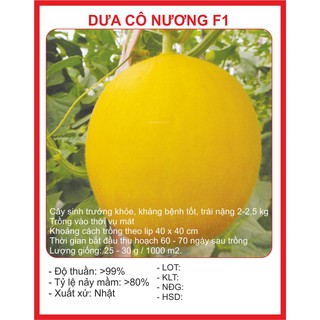 Hạt Giống Dưa Kim Cô Nương - 10 Hạt