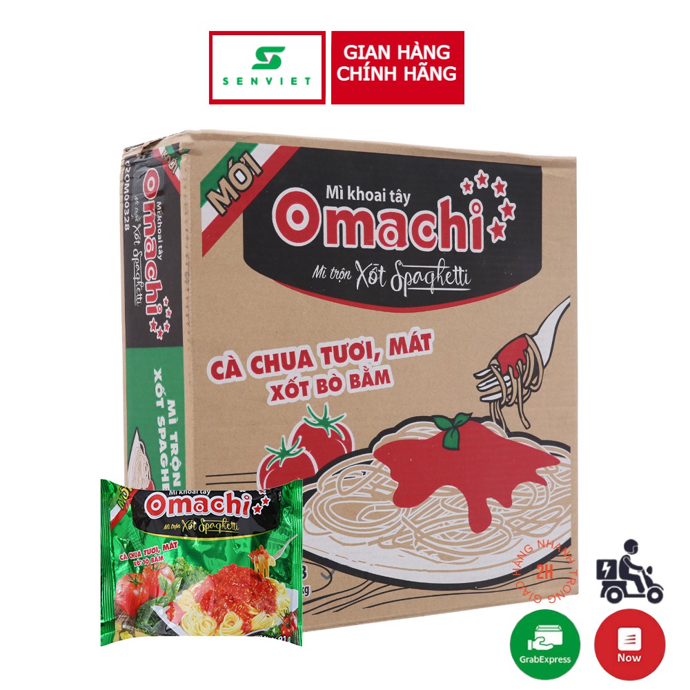 Thùng 30 gói mì trộn Omachi xốt Spaghetti 91g