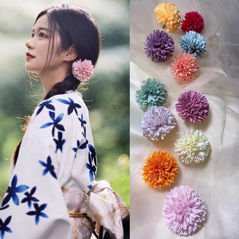 Hoa bồ công anh - hoa tú cầu cài tóc