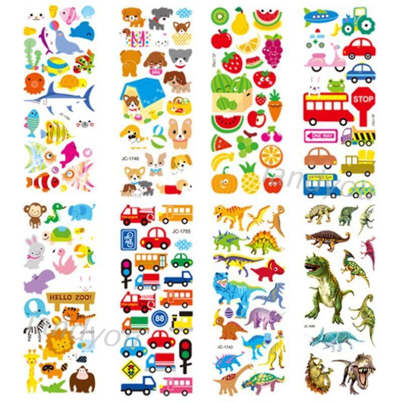 Set Sticker 3d Trang Trí Dễ Thương Cho Bé