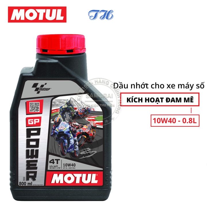 Nhớt xe máy Motul GP Power 10W40 0.8 lít dùng chung cho xe số và tay ga