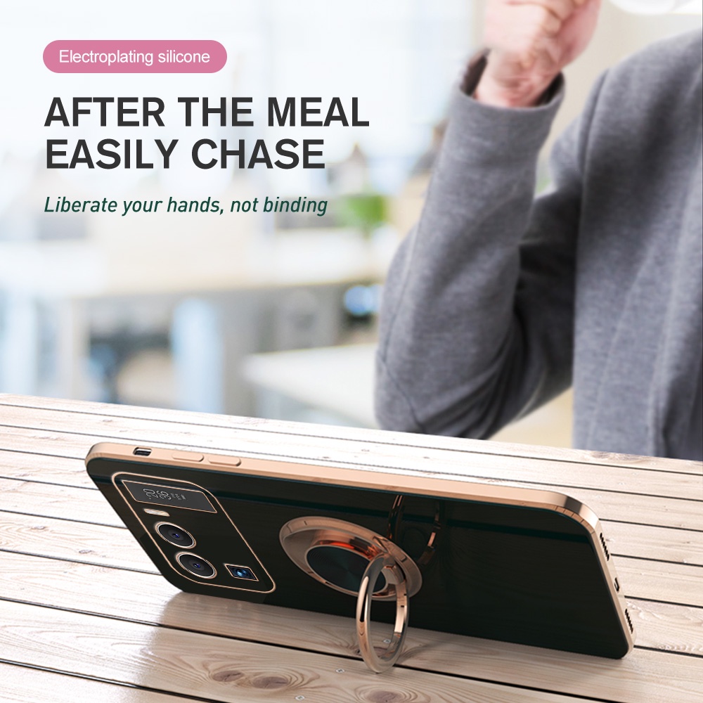 Ốp điện thoại mạ điện có giã đỡ từ tính cho Xiaomi Mi 11 Lite 4g / 5g 11i 11 Pro 11 Ultra