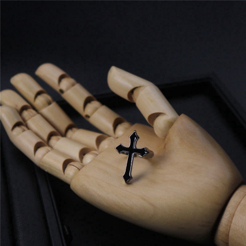 Nhẫn Hở Họa Tiết Chữ Thập Phong Cách Hip Hop Cổ Điển Thời Trang 23419 Dành Cho Nam Và Nữ