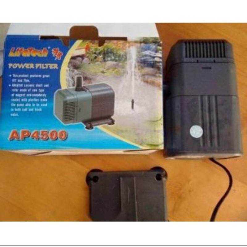 Máy Bơm Nước Hồ Cá Lifetech AP-4500 công suất 50W lưu lượng 2.300L dùng cho hồ cá cảnh, hòn non bộ