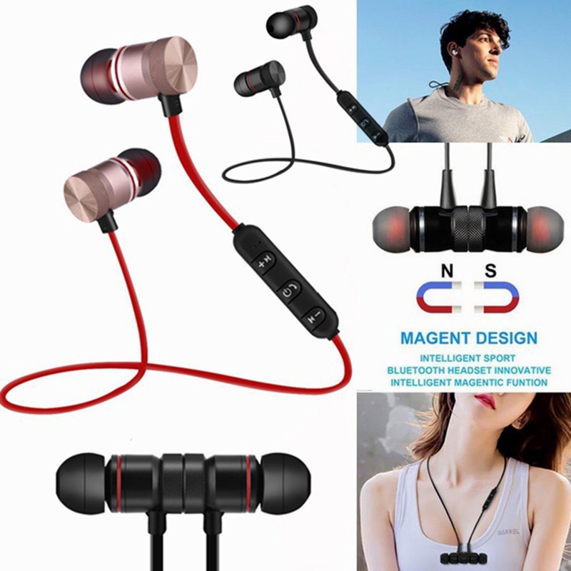 Tai nghe bluetooth 4.1 không dây thiết kế đeo cổ tiện dụng khi tập thể thao | BigBuy360 - bigbuy360.vn