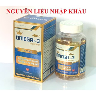 Dầu Cá OMEGA 3 Kingphar Hộp 60 Viên -  giảm mơ mỡ máu cao, xơ vữa mạch máu, chậm quá trình lão hóa,sáng mắt