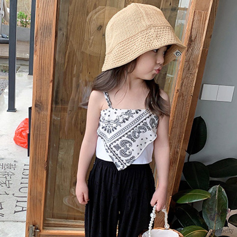 Áo Hai Dây Thời Trang Mùa Hè Hàn Quốc Cho Bé Gái