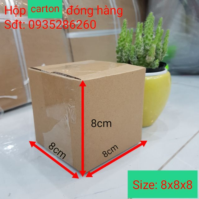 [Giá 1k - Giá tận xưởng] COmbo 50 hộp 8x8x8 Hộp carton đóng hàng