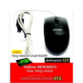 Chuột quang có dây Mitsumi 6603 size nhỏ _KM MousePad