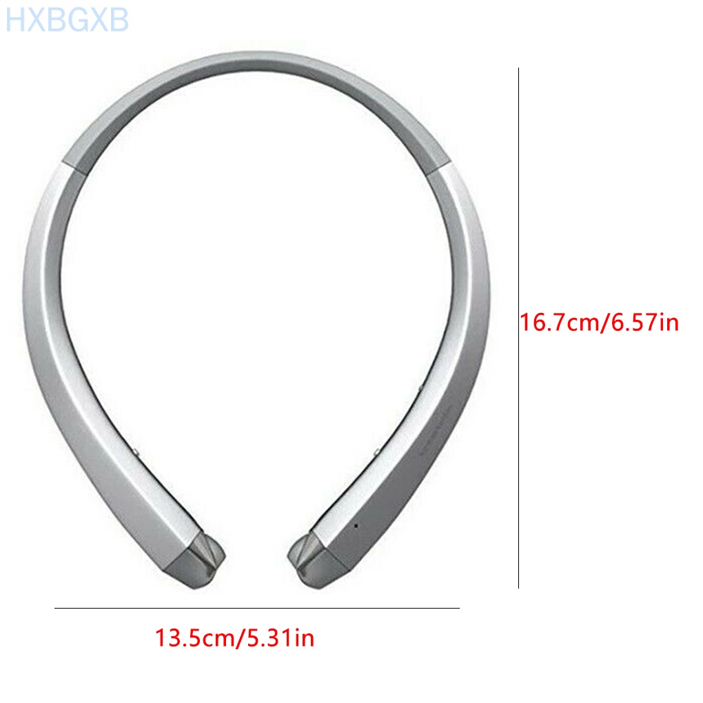 HXBG HBS-910 Bluetooth Earphone CSR Tone Sports Neckband Mic Noise Cancelling Stereo Sweat Proof Headphone,Silver